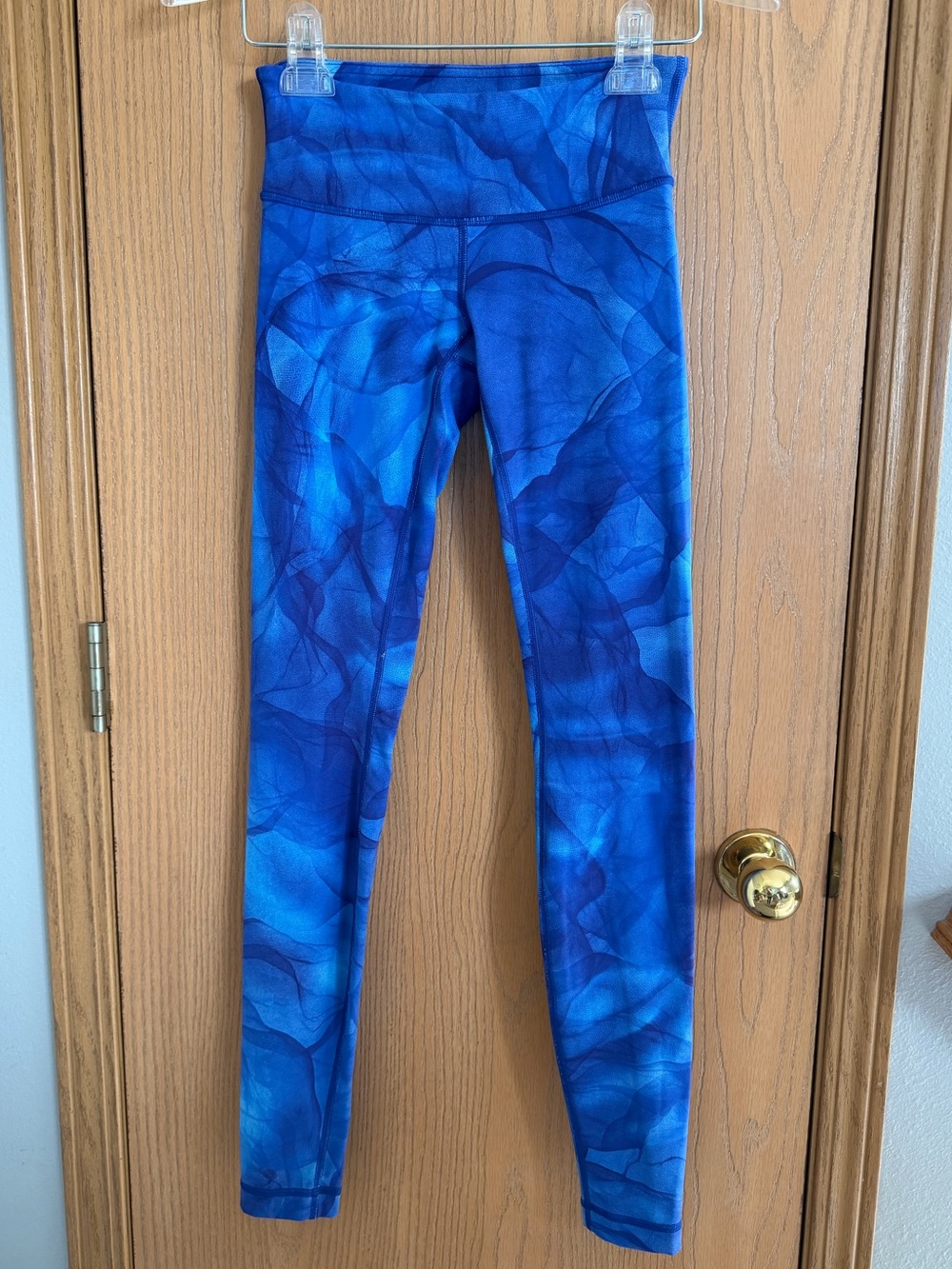 LULULEMON Like New Wunder Under Full Length Midnight Tulle Leggings Size 4